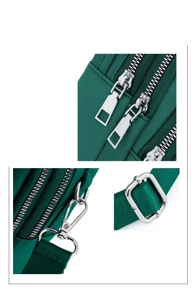 Fashion 3 Layers Women Small Handbag High Quality Durable Fabric Female Shoulder Bag Prettry Style Girls Lovely Mini Bag Blue Wolf Store