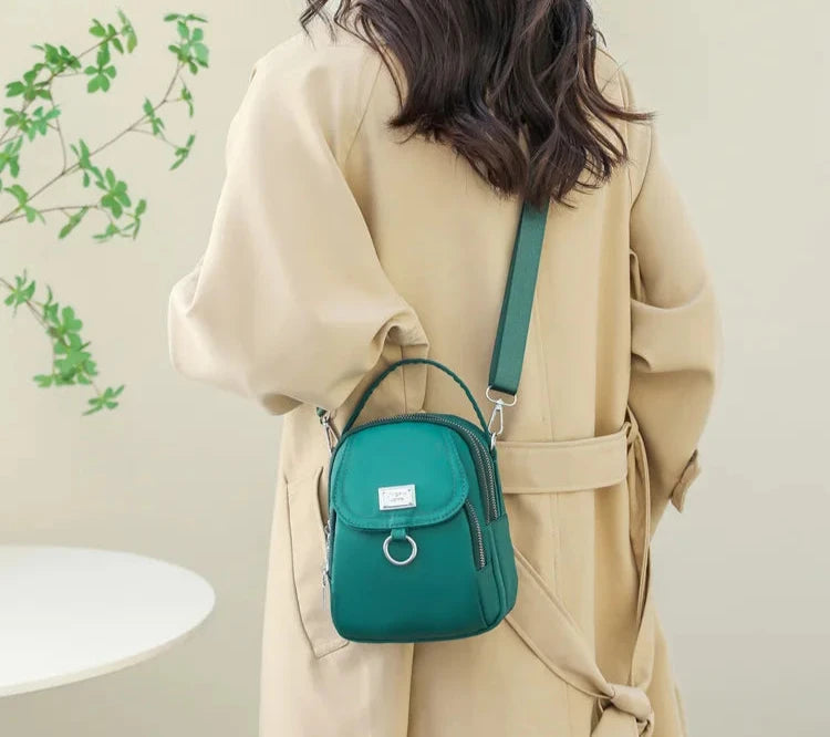 Fashion 3 Layers Women Small Handbag High Quality Durable Fabric Female Shoulder Bag Prettry Style Girls Lovely Mini Bag Blue Wolf Store