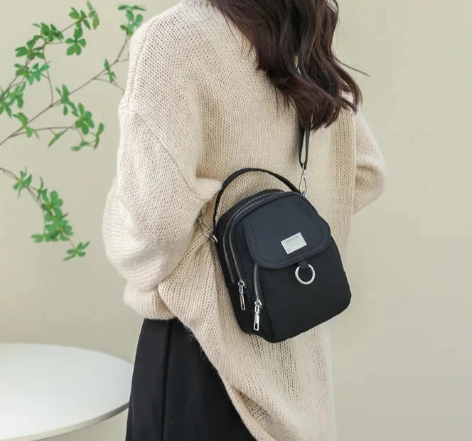 Fashion 3 Layers Women Small Handbag High Quality Durable Fabric Female Shoulder Bag Prettry Style Girls Lovely Mini Bag Blue Wolf Store