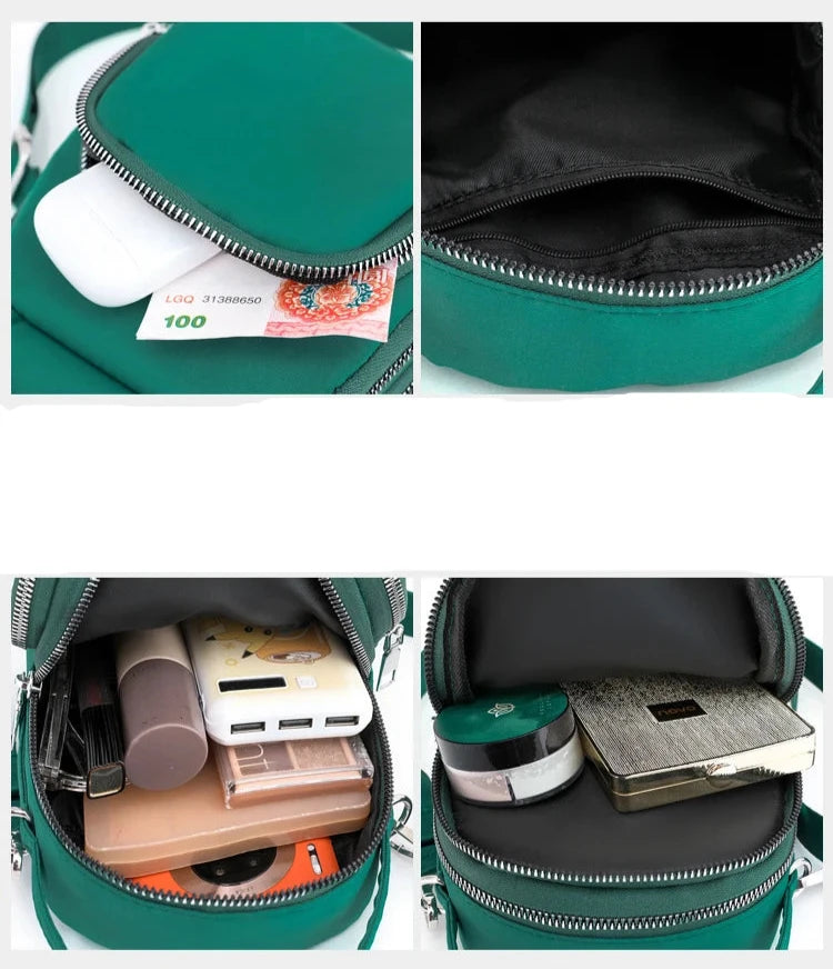 Fashion 3 Layers Women Small Handbag High Quality Durable Fabric Female Shoulder Bag Prettry Style Girls Lovely Mini Bag Blue Wolf Store