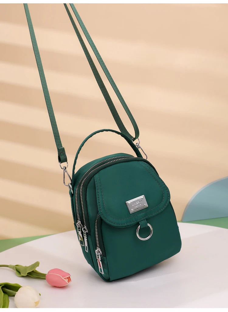 Fashion 3 Layers Women Small Handbag High Quality Durable Fabric Female Shoulder Bag Prettry Style Girls Lovely Mini Bag Blue Wolf Store