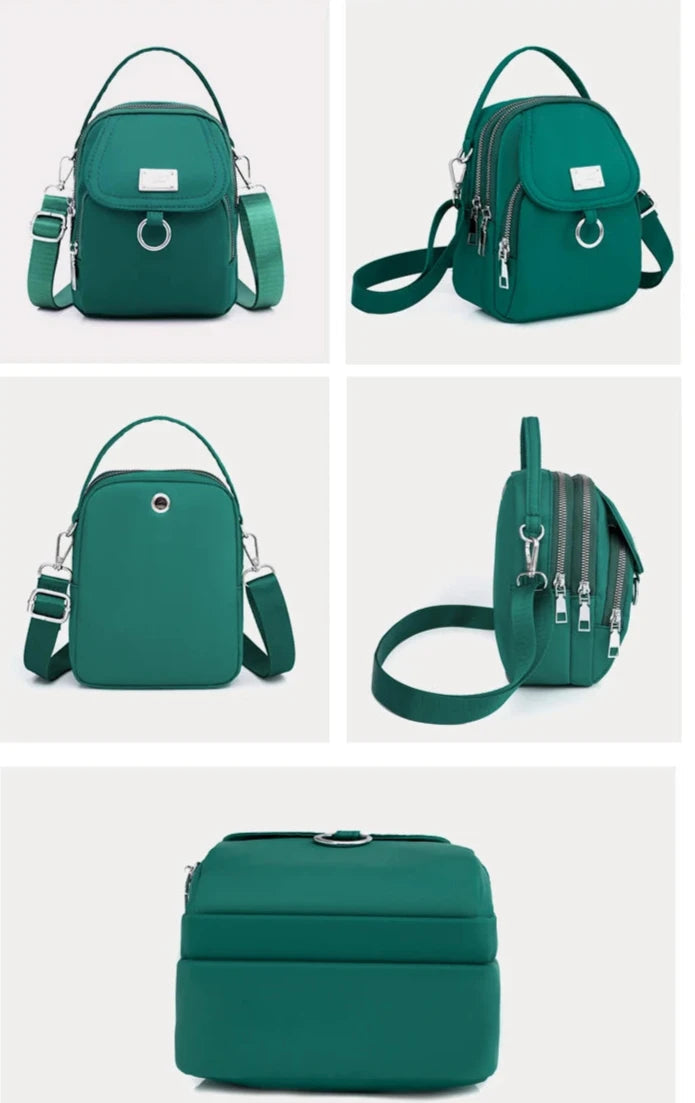 Fashion 3 Layers Women Small Handbag High Quality Durable Fabric Female Shoulder Bag Prettry Style Girls Lovely Mini Bag Blue Wolf Store