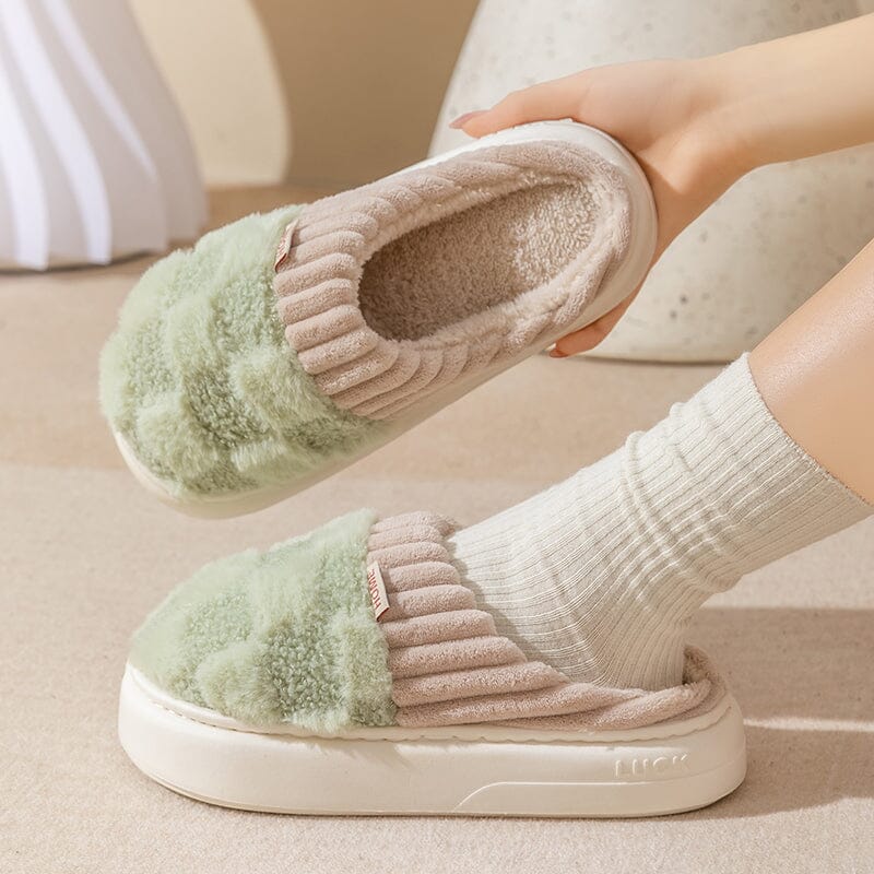 Fashion Plaid Slipper Flip Flop for Women and Men Fashion Plaid Slipper Flip Flop for Women and Men Blue Wolf Store
