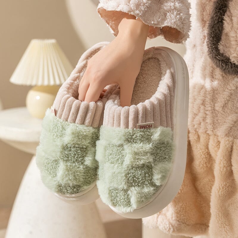 Fashion Plaid Slipper Flip Flop for Women and Men Fashion Plaid Slipper Flip Flop for Women and Men Blue Wolf Store