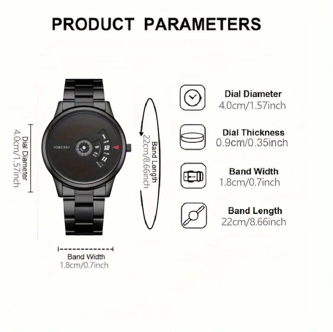 Futuristic Men's Watch ChronoVibe Futuristic Men's Watch ChronoVibe Blue Wolf Store