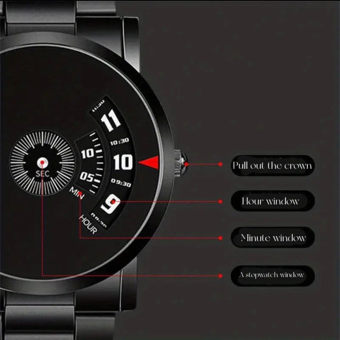 Futuristic Men's Watch ChronoVibe Futuristic Men's Watch ChronoVibe Blue Wolf Store