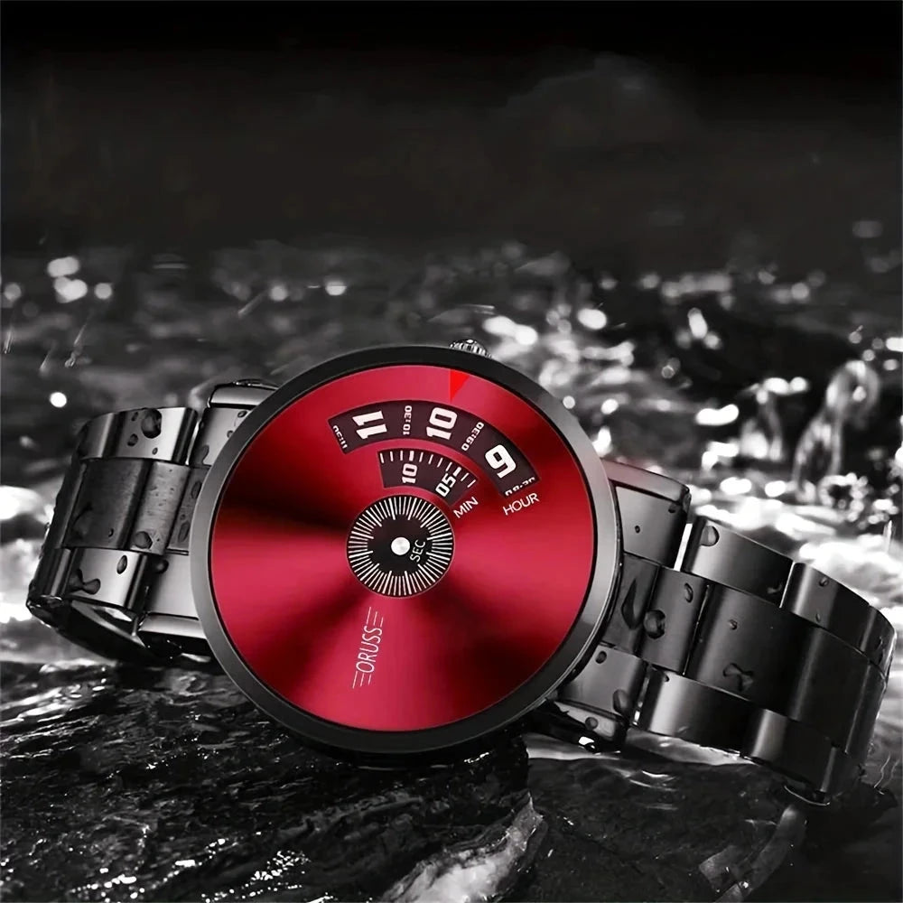 Futuristic Men's Watch ChronoVibe Futuristic Men's Watch ChronoVibe Blue Wolf Store BLACK BELT RED