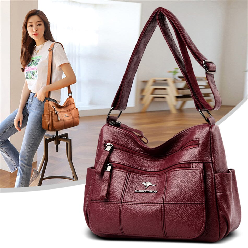 Genuine Brand Leather Sac Luxury Handbags Purse Women Bags Designer Shoulder Crossbody Messenger Bags Female 2021 Waterproof Bag Blue Wolf Store