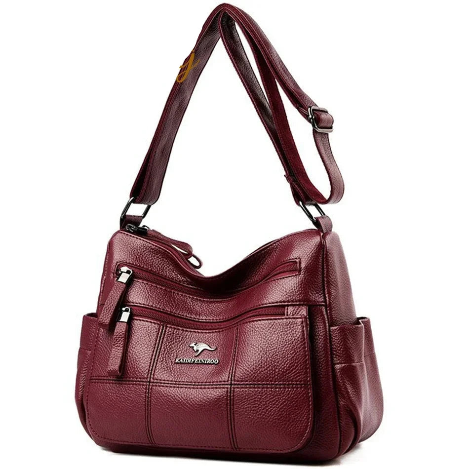 Genuine Brand Leather Sac Luxury Handbags Purse Women Bags Designer Shoulder Crossbody Messenger Bags Female 2021 Waterproof Bag Blue Wolf Store