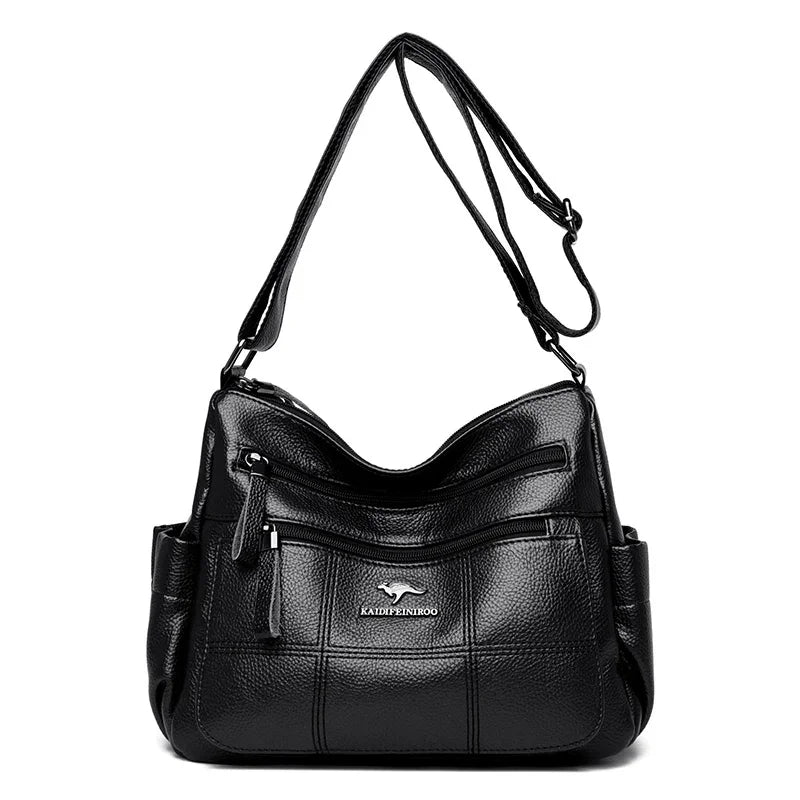 Genuine Brand Leather Sac Luxury Handbags Purse Women Bags Designer Shoulder Crossbody Messenger Bags Female 2021 Waterproof Bag Blue Wolf Store Black