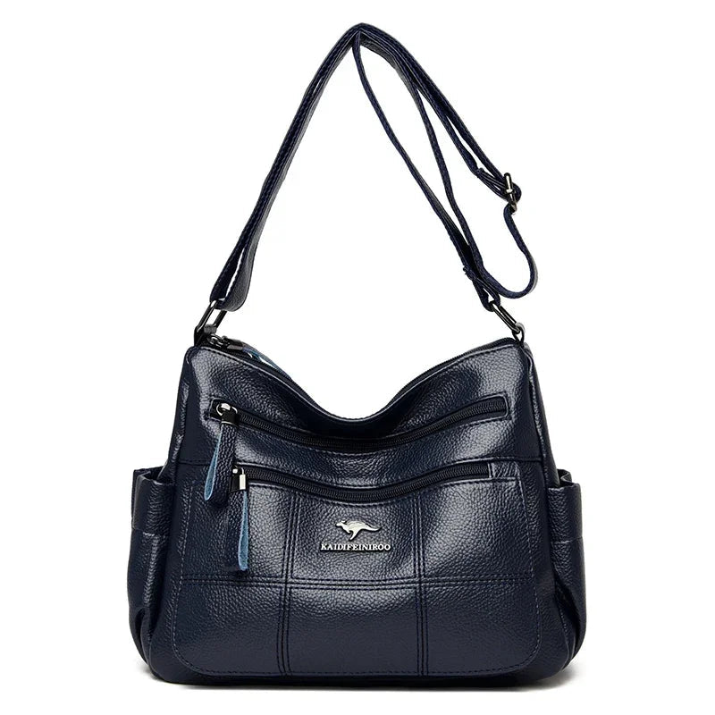 Genuine Brand Leather Sac Luxury Handbags Purse Women Bags Designer Shoulder Crossbody Messenger Bags Female 2021 Waterproof Bag Blue Wolf Store Blue
