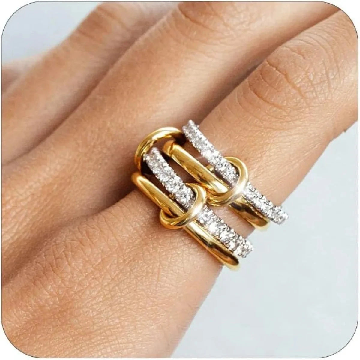 Golden Aura – Hypoallergenic Women’s Ring with Zirconia Golden Aura – Hypoallergenic Women’s Ring with Zirconia Blue Wolf Store