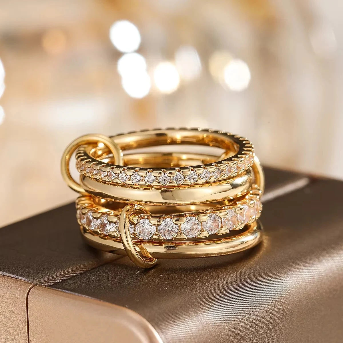 Golden Aura – Hypoallergenic Women’s Ring with Zirconia Golden Aura – Hypoallergenic Women’s Ring with Zirconia Blue Wolf Store Brilliant Gold 4 US 5 / UK-AU J½ / EU 49.3