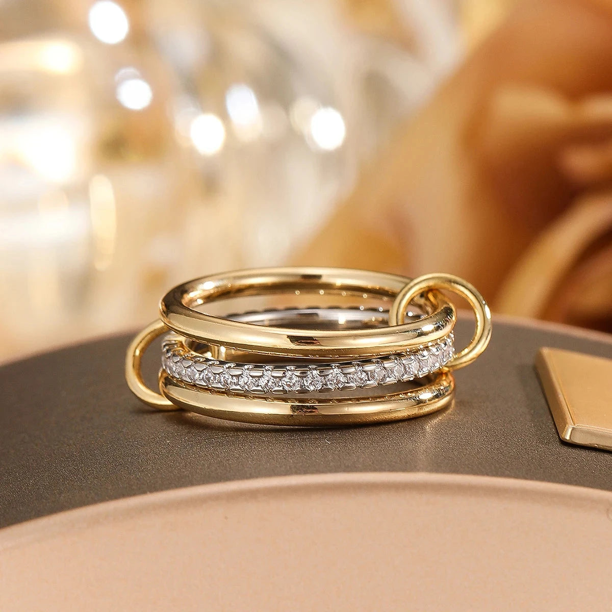 Golden Aura – Hypoallergenic Women’s Ring with Zirconia Golden Aura – Hypoallergenic Women’s Ring with Zirconia Blue Wolf Store Gold Brilliant Gold US 5 / UK-AU J½ / EU 49.3