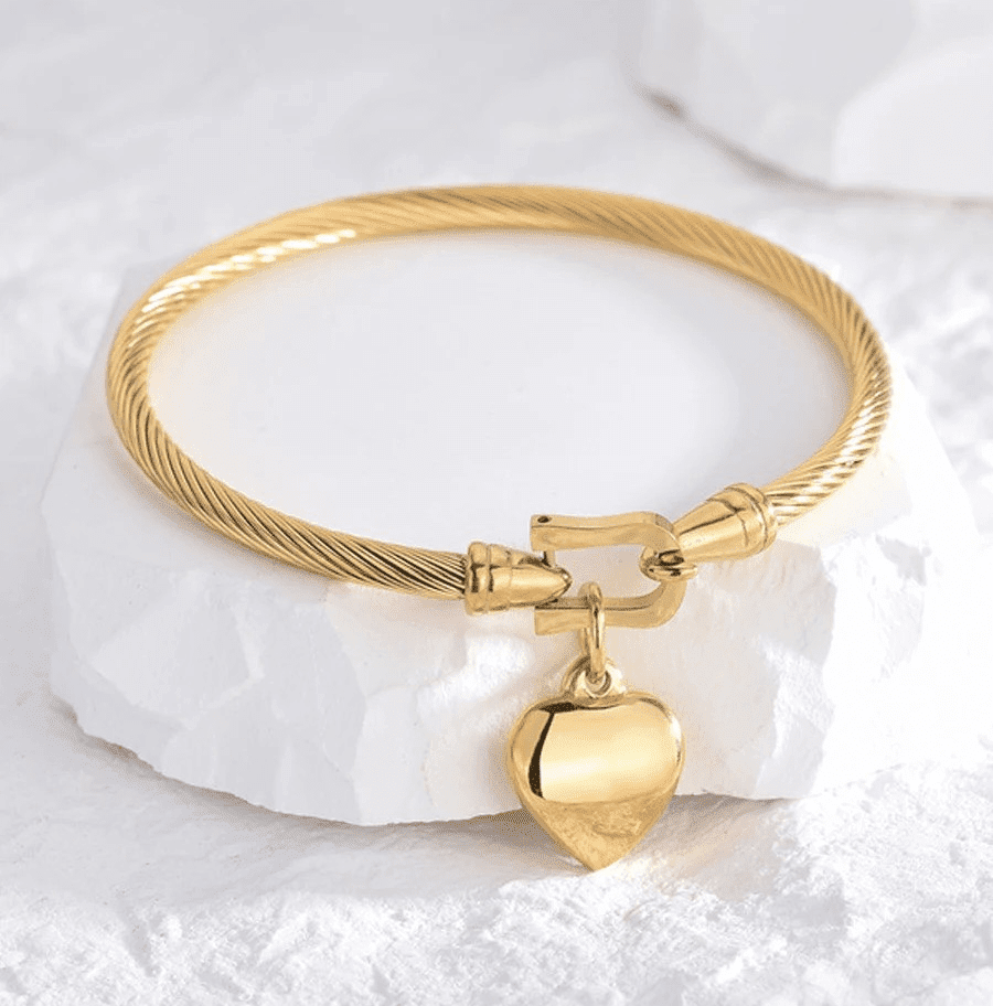 Golden-Heart 18k Gold Plated Women's Bracelets Golden-Heart 18k Gold Plated Women's Bracelets Blue Wolf Store