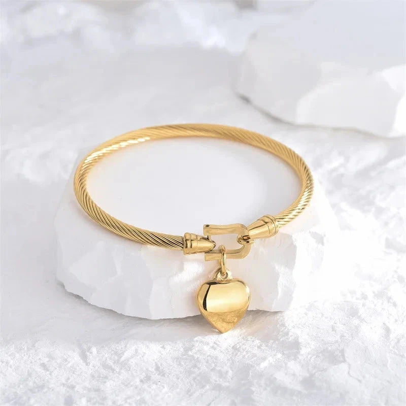 Golden-Heart 18k Gold Plated Women's Bracelets Golden-Heart 18k Gold Plated Women's Bracelets Blue Wolf Store