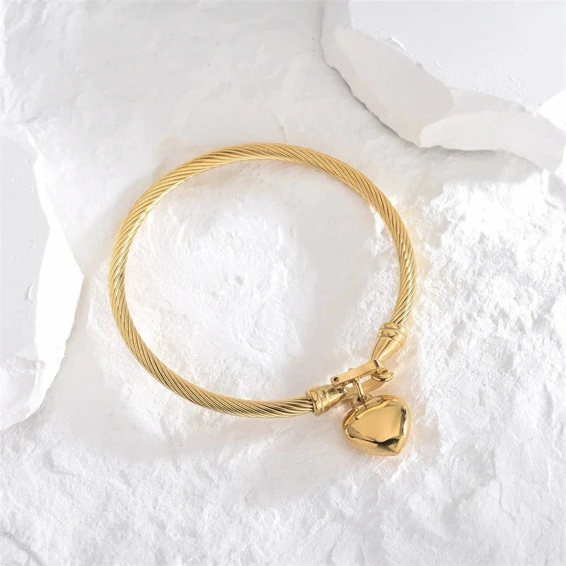Golden-Heart 18k Gold Plated Women's Bracelets Golden-Heart 18k Gold Plated Women's Bracelets Blue Wolf Store