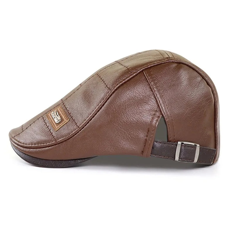 High Quality Trendy Leather Beret