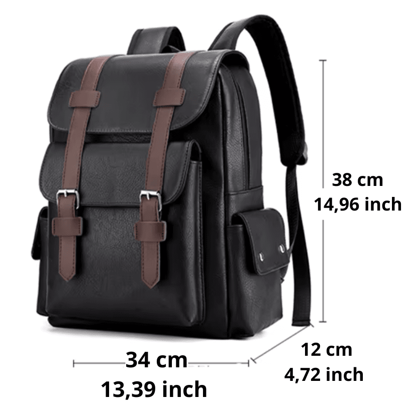 Leather Men's Backpack Balestrine Leather Men's Backpack Balestrine Blue Wolf Store