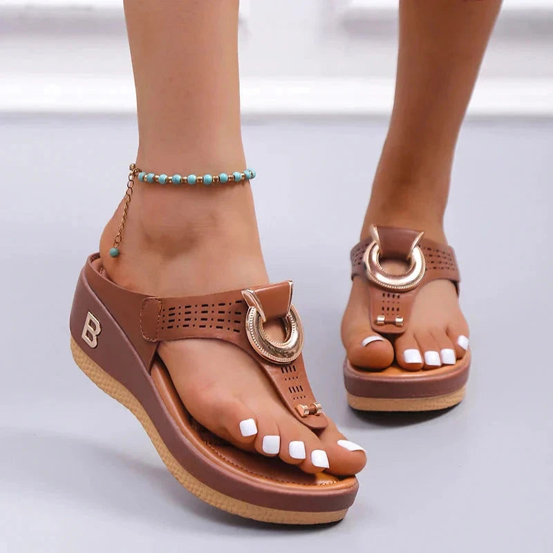 Leather Summer Sandals Leather Summer Sandals Blue Wolf Store Brown US 6/ UK 3.5/ EU 36