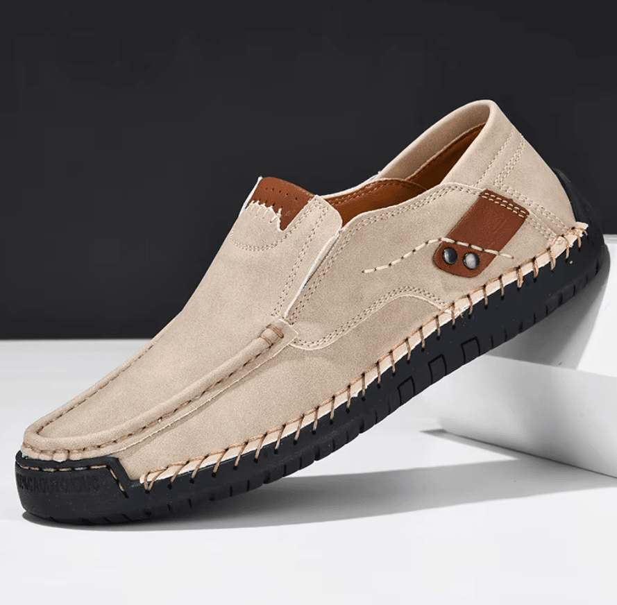 Leonard Men's Leather Shoe Leonard Men's Leather Shoe Blue Wolf Store Beige US 7 / UK 6 / EU 39