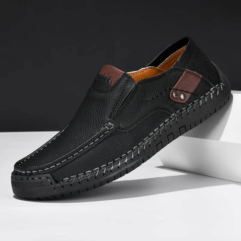Leonard Men's Leather Shoe Leonard Men's Leather Shoe Blue Wolf Store Black US 7 / UK 6 / EU 39