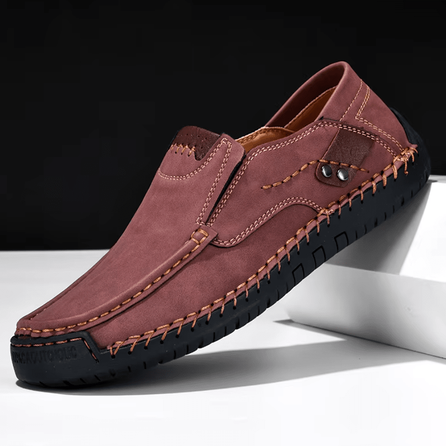 Leonard Men's Leather Shoe Leonard Men's Leather Shoe Blue Wolf Store Burgundy US 7 / UK 6 / EU 39