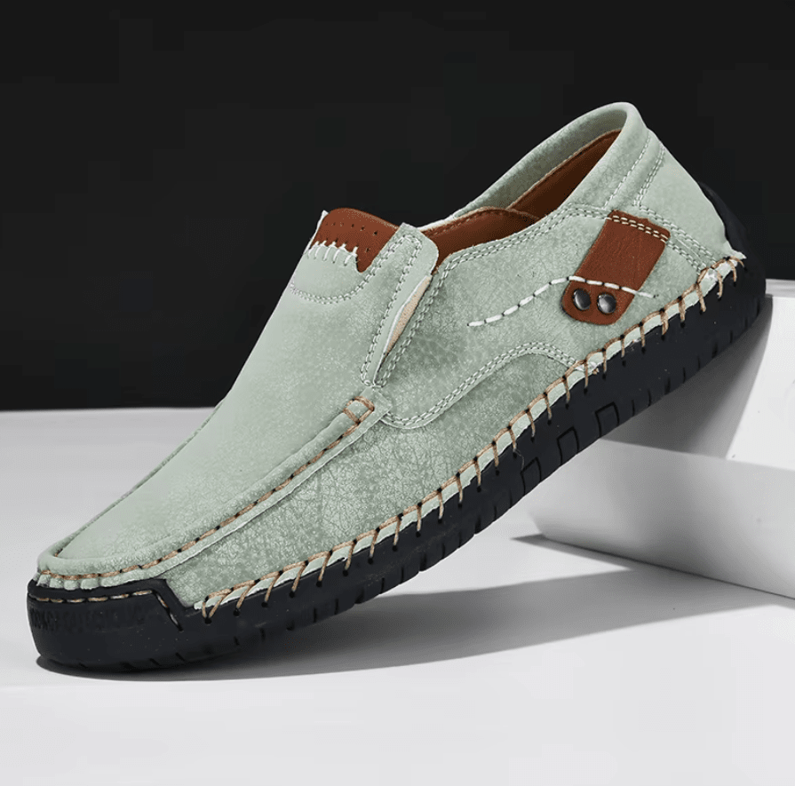 Leonard Men's Leather Shoe Leonard Men's Leather Shoe Blue Wolf Store Light Green US 7 / UK 6 / EU 39