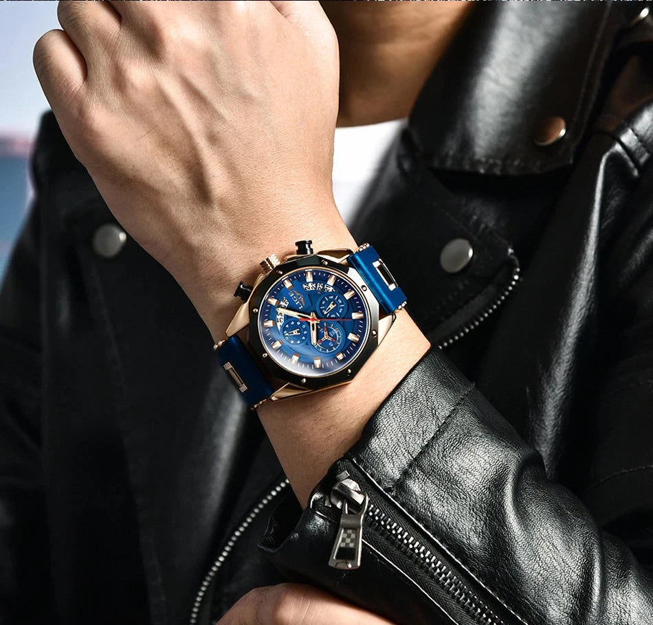 Luxury Men's Watch Vortex Chrono Luxury Men's Watch Vortex Chrono Blue Wolf Store