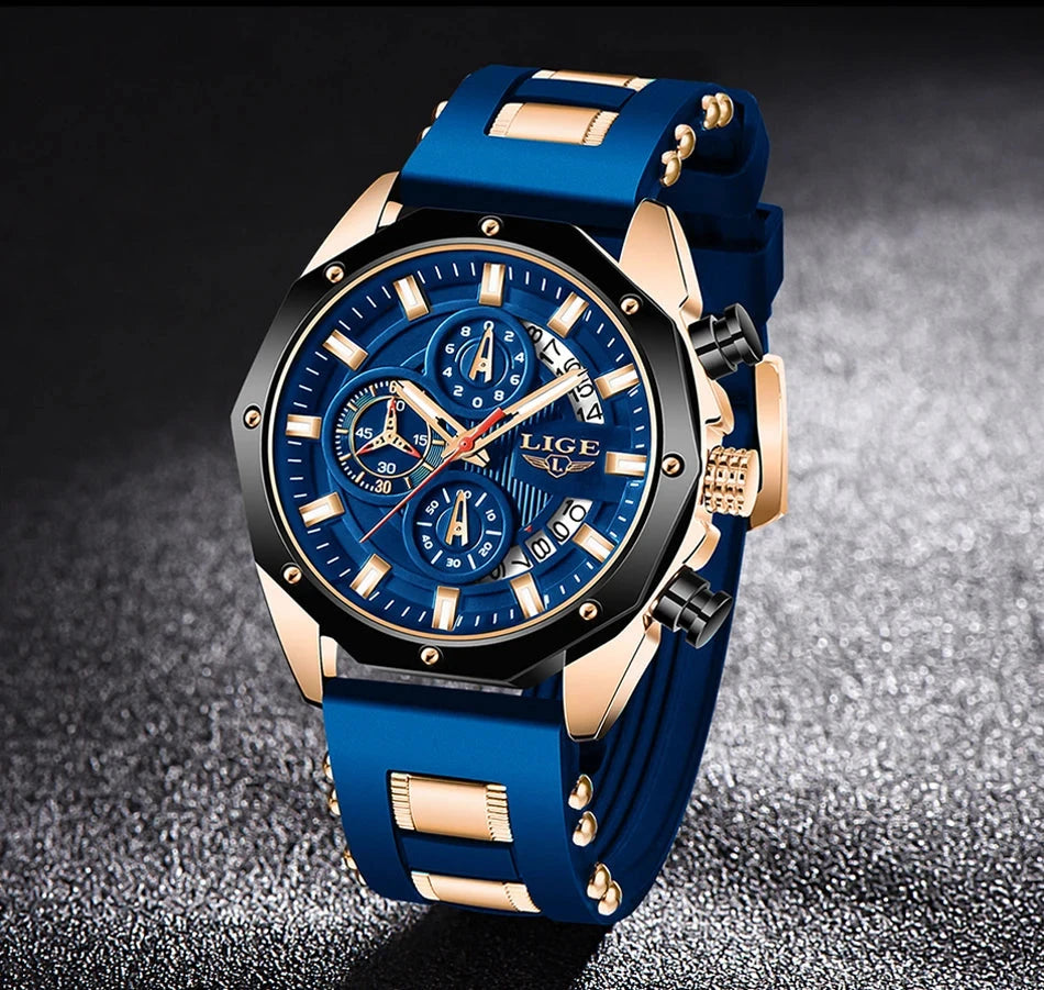 Luxury Men's Watch Vortex Chrono Luxury Men's Watch Vortex Chrono Blue Wolf Store