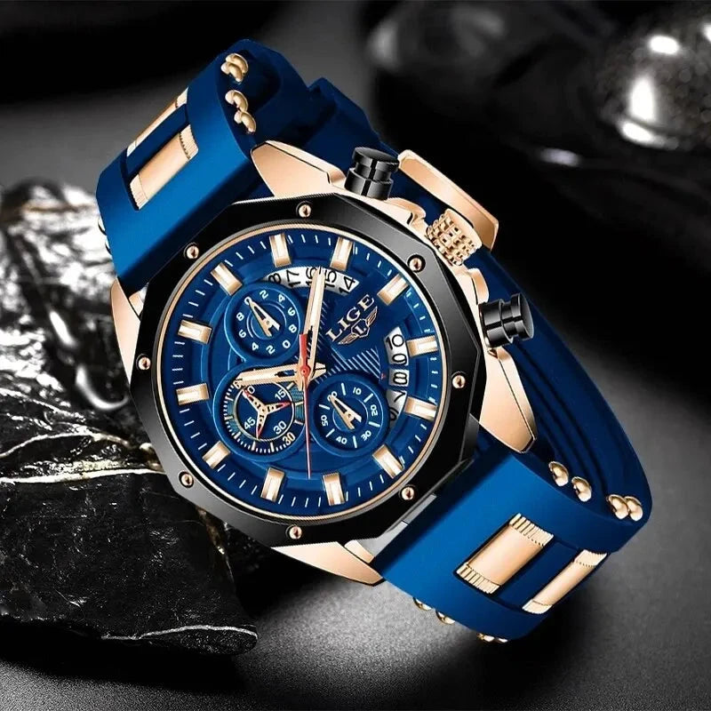 Luxury Men's Watch Vortex Chrono Luxury Men's Watch Vortex Chrono Blue Wolf Store