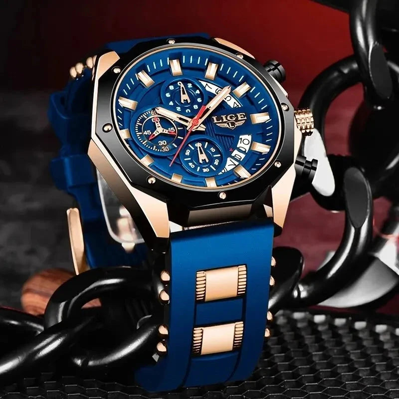 Luxury Men's Watch Vortex Chrono Luxury Men's Watch Vortex Chrono Blue Wolf Store