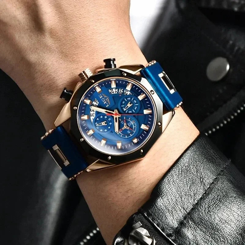 Luxury Men's Watch Vortex Chrono Luxury Men's Watch Vortex Chrono Blue Wolf Store