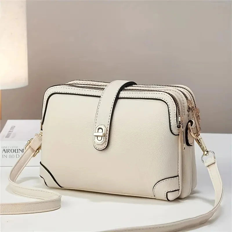 Madeleine Women's Leather Shoulder Bag Madeleine Women's Leather Shoulder Bag Blue Wolf Store White