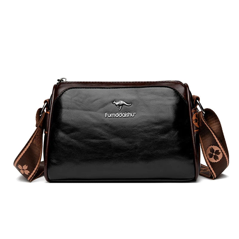 Majestic Leather Handbag Majestic Leather Handbag Blue Wolf Store Black