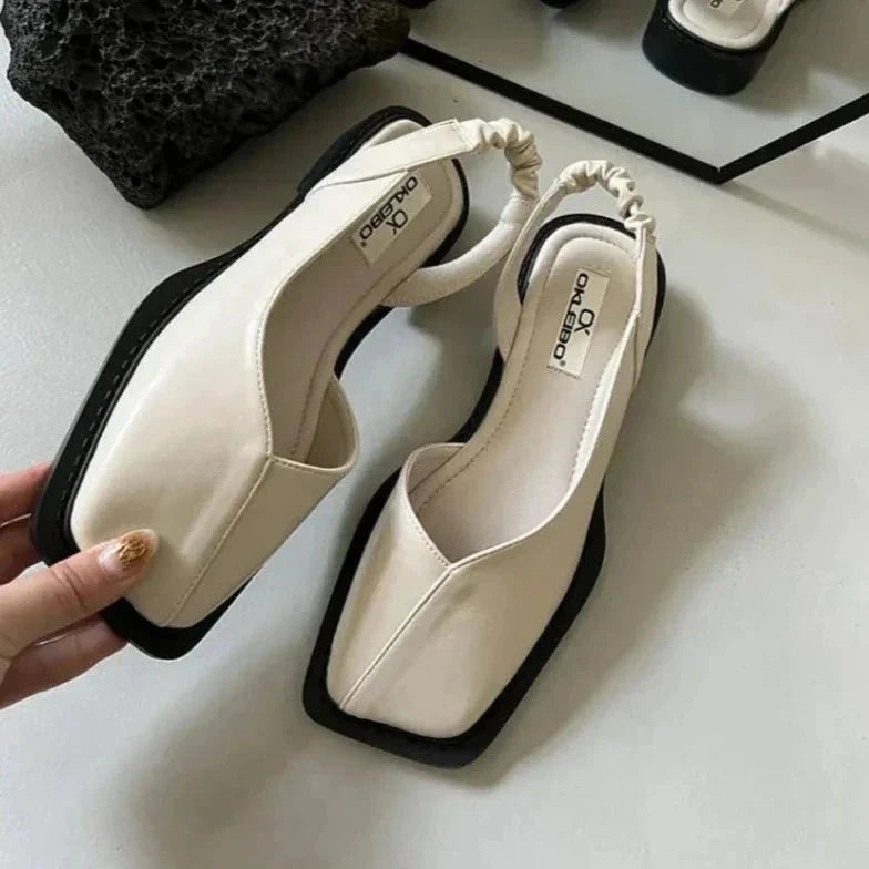 MARY JANES Leather Slip-On Flats MARY JANES Leather Slip-On Flats Blue Wolf Store Beige US 5 / UK-AU 3 / EU 35.5