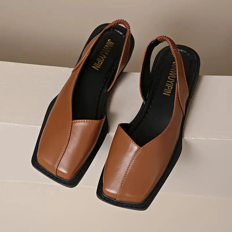 MARY JANES Leather Slip-On Flats MARY JANES Leather Slip-On Flats Blue Wolf Store Brown 2UK-AU / 5US