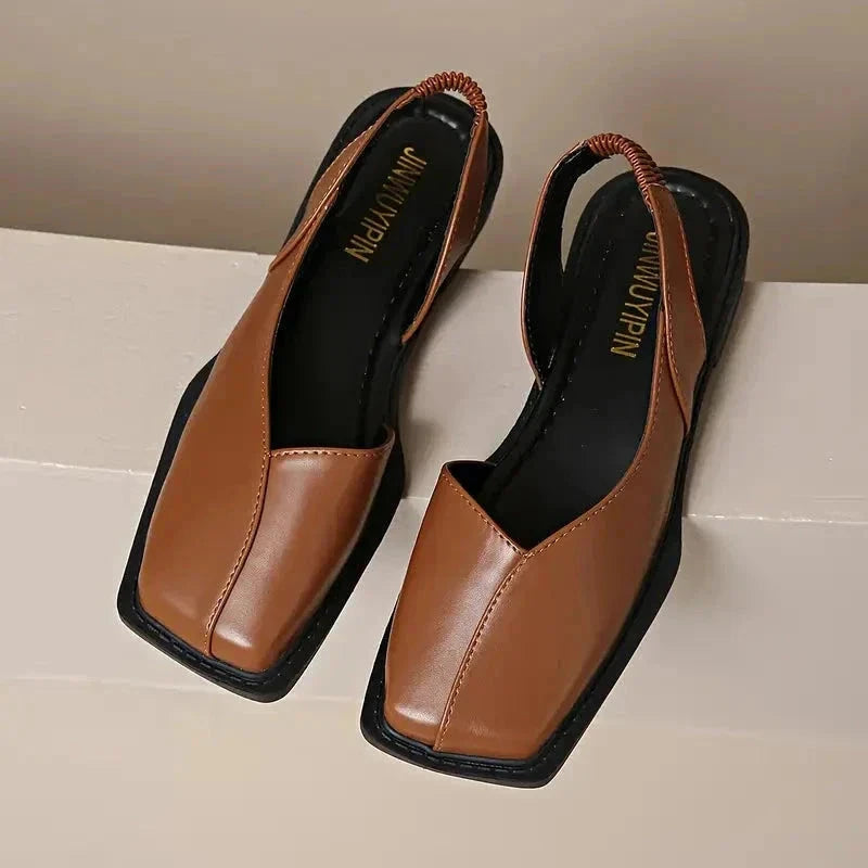 MARY JANES Leather Slip-On Flats MARY JANES Leather Slip-On Flats Blue Wolf Store Brown US 5 / UK-AU 3 / EU 35.5