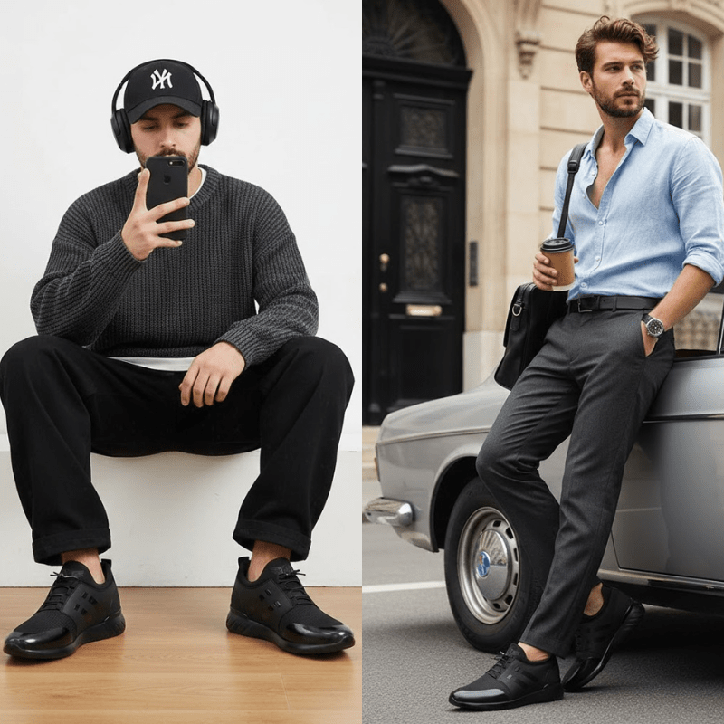 Matteo Luxury Leather Men's Sneakers Matteo Luxury Leather Men's Sneakers Blue Wolf Store