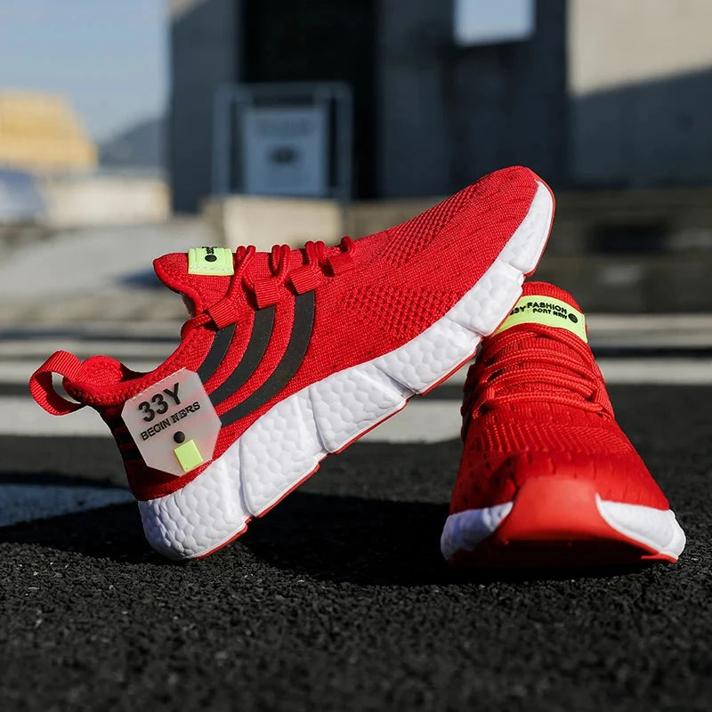 Men Casual Sneakers Summer Breathable Sport Shoes Lightweight Outdoor Mesh Running Shoes Athletic Jogging Tenis Walking Shoes Blue Wolf Store