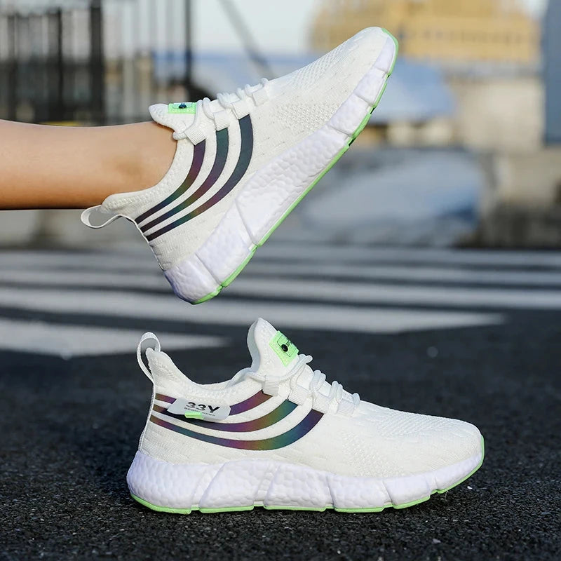 Men Casual Sneakers Summer Breathable Sport Shoes Lightweight Outdoor Mesh Running Shoes Athletic Jogging Tenis Walking Shoes Blue Wolf Store