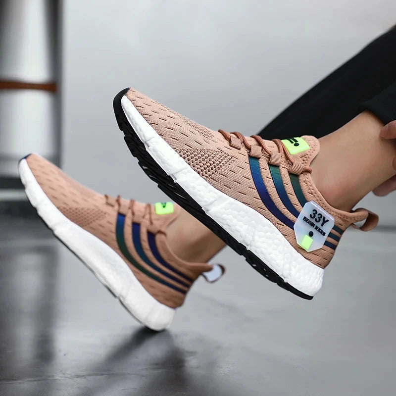 Men Casual Sneakers Summer Breathable Sport Shoes Lightweight Outdoor Mesh Running Shoes Athletic Jogging Tenis Walking Shoes Blue Wolf Store