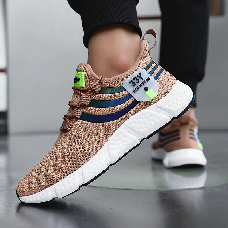Men Casual Sneakers Summer Breathable Sport Shoes Lightweight Outdoor Mesh Running Shoes Athletic Jogging Tenis Walking Shoes Blue Wolf Store