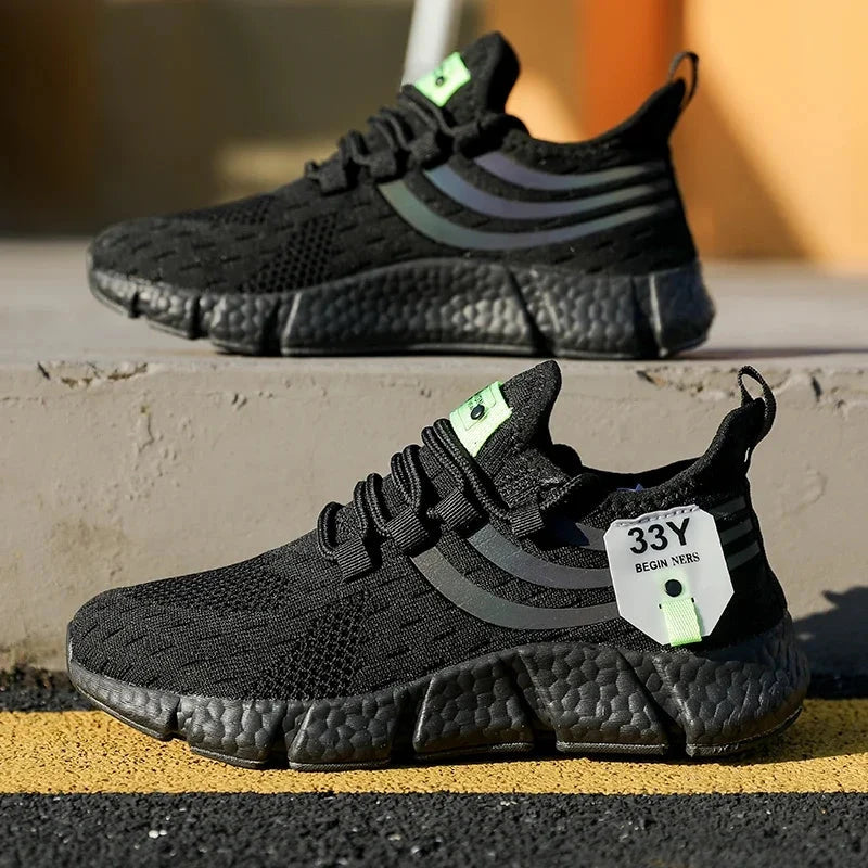 Men Casual Sneakers Summer Breathable Sport Shoes Lightweight Outdoor Mesh Running Shoes Athletic Jogging Tenis Walking Shoes Blue Wolf Store