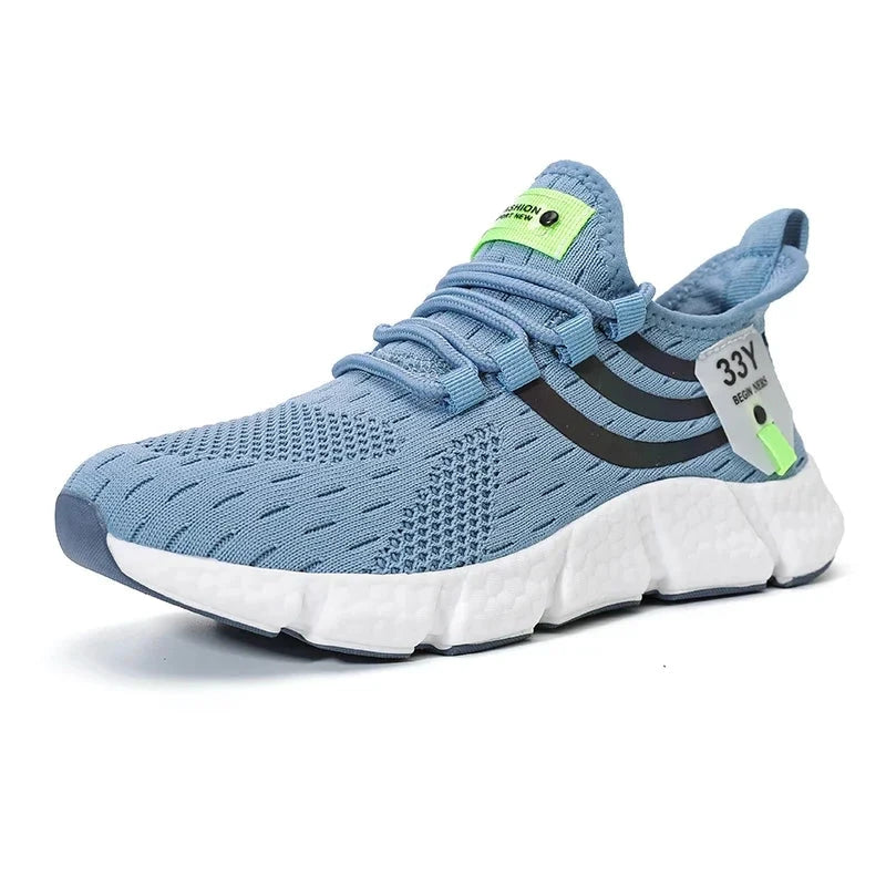 Men Casual Sneakers Summer Breathable Sport Shoes Lightweight Outdoor Mesh Running Shoes Athletic Jogging Tenis Walking Shoes Blue Wolf Store Blue 41