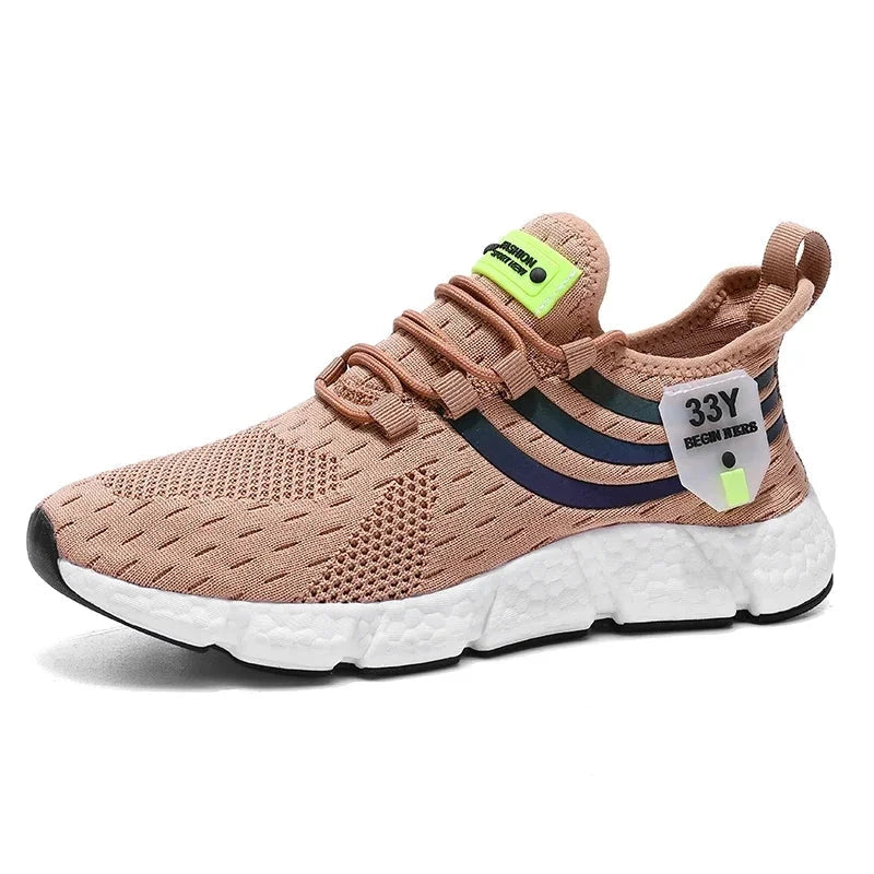 Men Casual Sneakers Summer Breathable Sport Shoes Lightweight Outdoor Mesh Running Shoes Athletic Jogging Tenis Walking Shoes Blue Wolf Store Khaki 43
