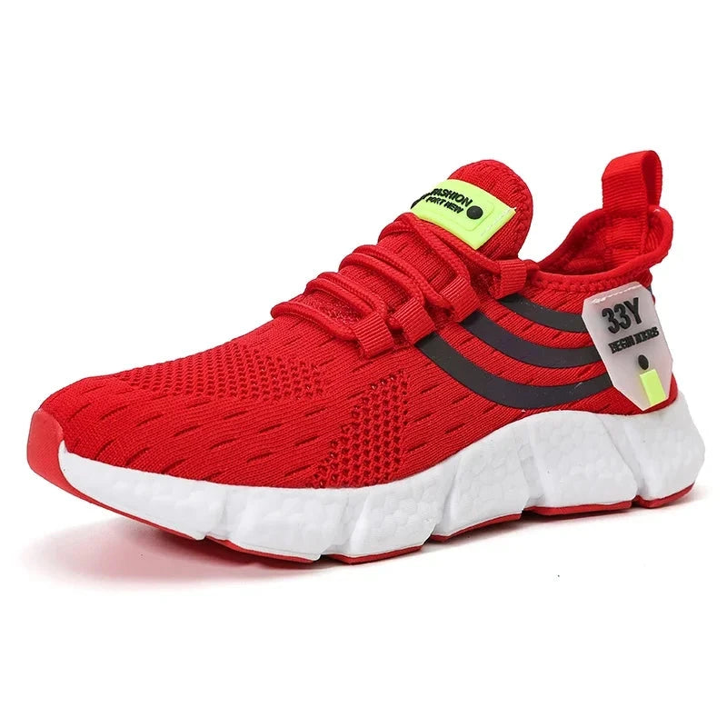 Men Casual Sneakers Summer Breathable Sport Shoes Lightweight Outdoor Mesh Running Shoes Athletic Jogging Tenis Walking Shoes Blue Wolf Store Red 40