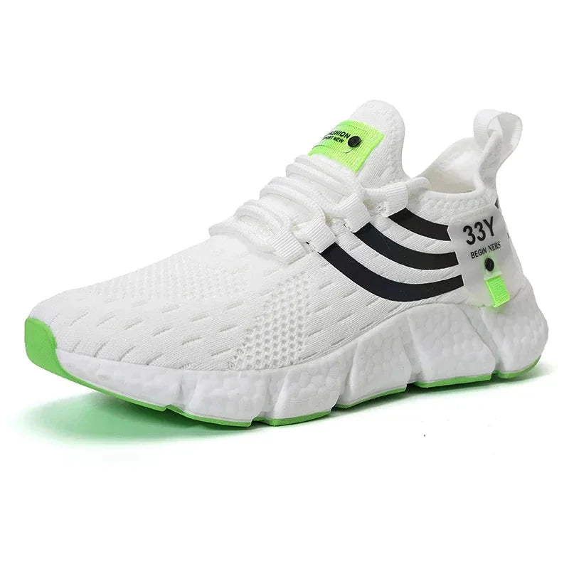 Men Casual Sneakers Summer Breathable Sport Shoes Lightweight Outdoor Mesh Running Shoes Athletic Jogging Tenis Walking Shoes Blue Wolf Store WHITE 44