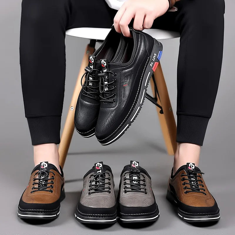 Men's Casual Comfortable Leather Shoes Men's Casual Comfortable Leather Shoes Blue Wolf Store