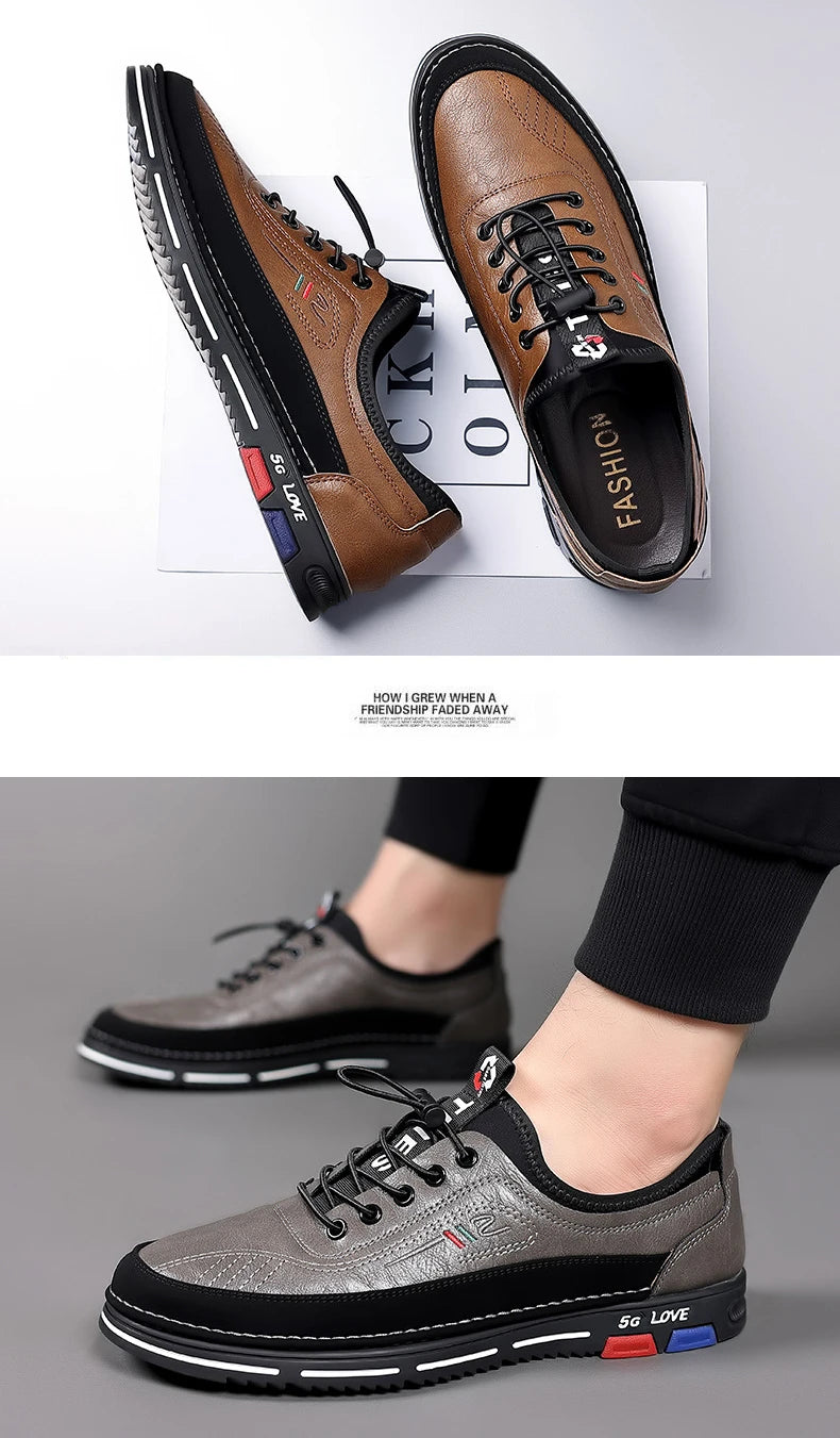 Men's Casual Comfortable Leather Shoes Men's Casual Comfortable Leather Shoes Blue Wolf Store